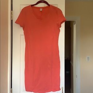 Pink shirt dress